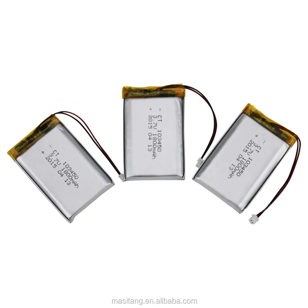 3.7V 3600mAh lithium ion polymer battery pack 103450-2P | MOQ 100